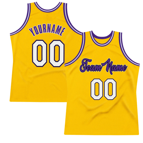 Sale Build Purple Basketball Authentic Gold Throwback Jersey White –  CustomJerseysPro