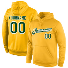 Load image into Gallery viewer, Custom Stitched Gold Green-White Sports Pullover Sweatshirt Hoodie
