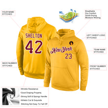 Load image into Gallery viewer, Custom Stitched Gold Crimson-White Sports Pullover Sweatshirt Hoodie
