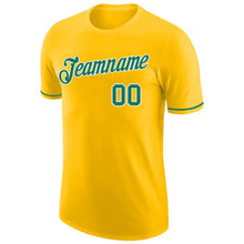 Charger l&#39;image dans la galerie, Custom Gold Kelly Green-White Performance T-Shirt
