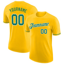 Charger l&#39;image dans la galerie, Custom Gold Kelly Green-White Performance T-Shirt
