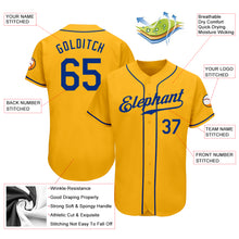 Laden Sie das Bild in den Galerie-Viewer, Custom Gold Royal Authentic Baseball Jersey
