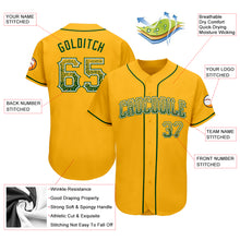 Laden Sie das Bild in den Galerie-Viewer, Custom Gold Green-White Authentic Drift Fashion Baseball Jersey
