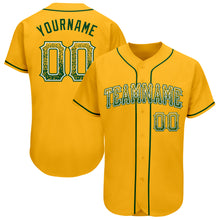 Laden Sie das Bild in den Galerie-Viewer, Custom Gold Green-White Authentic Drift Fashion Baseball Jersey
