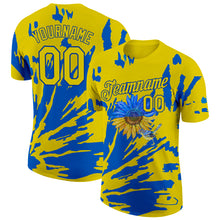 Load image into Gallery viewer, Custom 3D Pattern Design Ukraine Sunflower Nightingale Performance T-Shirt
