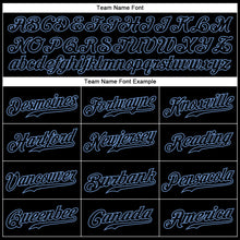 Charger l&#39;image dans la galerie, Custom Graffiti Pattern Black-Light Blue 3D Authentic Baseball Jersey
