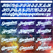 Charger l&#39;image dans la galerie, Custom Galactic Pattern White-Light Blue 3D Authentic Baseball Jersey
