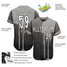 Load image into Gallery viewer, Custom Graffiti Pattern White-Gray 3D Picaxao Authentic Baseball Jersey

