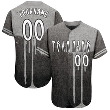 Load image into Gallery viewer, Custom Graffiti Pattern White-Gray 3D Picaxao Authentic Baseball Jersey
