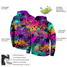 Load image into Gallery viewer, Custom Stitched Graffiti Pattern Purple-Pink 3D Sports Pullover Sweatshirt Hoodie
