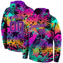 Laden Sie das Bild in den Galerie-Viewer, Custom Stitched Graffiti Pattern Purple-Pink 3D Sports Pullover Sweatshirt Hoodie
