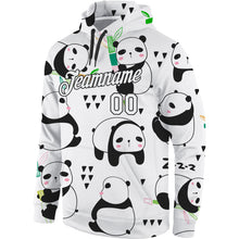 Laden Sie das Bild in den Galerie-Viewer, Custom Stitched Graffiti Pattern White-Black 3D Panda Sports Pullover Sweatshirt Hoodie
