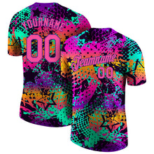 Load image into Gallery viewer, Custom Graffiti Pattern Pink-Purple 3D Performance T-Shirt
