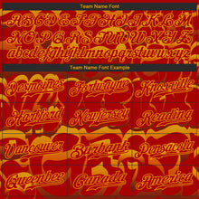 Laden Sie das Bild in den Galerie-Viewer, Custom Graffiti Pattern Red-Gold 3D Authentic Baseball Jersey
