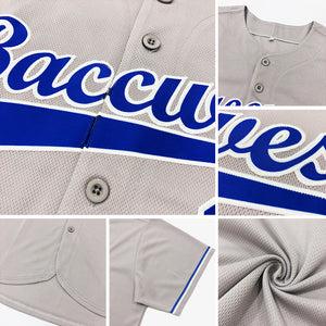 Custom Gray Red-Black Authentic Baseball Jersey