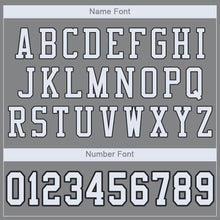 Load image into Gallery viewer, Custom Gray White-Black Mesh Authentic Football Jersey

