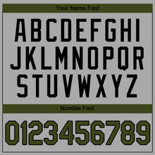 Load image into Gallery viewer, Custom Gray Olive-Black Authentic Memorial Day Baseball Jersey
