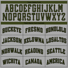 Load image into Gallery viewer, Custom Gray Olive-Black Authentic Memorial Day Baseball Jersey
