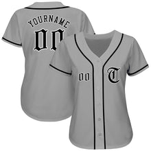 Laden Sie das Bild in den Galerie-Viewer, Custom Gray Black-White Authentic Baseball Jersey
