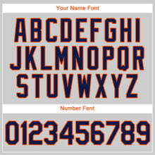 Charger l&#39;image dans la galerie, Custom Gray Navy-Orange Authentic Baseball Jersey
