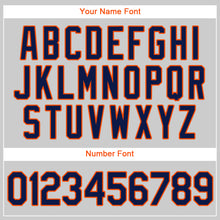 Load image into Gallery viewer, Custom Gray Navy-Orange Authentic Baseball Jersey
