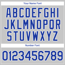 Load image into Gallery viewer, Custom Gray Royal-White Authentic Baseball Jersey

