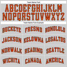 Load image into Gallery viewer, Custom Gray Orange-Black Authentic Baseball Jersey
