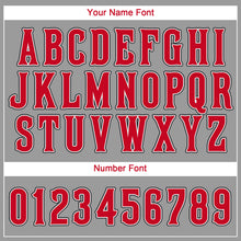 Load image into Gallery viewer, Custom Gray Red-Black Performance T-Shirt
