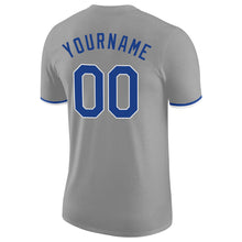 Load image into Gallery viewer, Custom Gray Royal-White Performance T-Shirt

