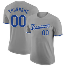 Load image into Gallery viewer, Custom Gray Royal-White Performance T-Shirt
