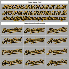 Load image into Gallery viewer, Custom Gray Black-Gold Authentic Baseball Jersey
