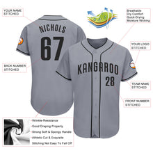 Laden Sie das Bild in den Galerie-Viewer, Custom Gray Black Authentic Baseball Jersey
