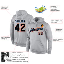 Load image into Gallery viewer, Custom Stitched Gray Black-Orange Sports Pullover Sweatshirt Hoodie
