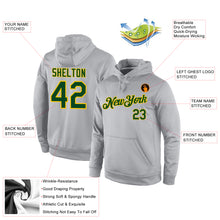 Load image into Gallery viewer, Custom Stitched Gray Green-Gold Sports Pullover Sweatshirt Hoodie

