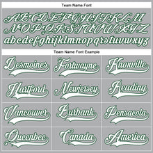 Load image into Gallery viewer, Custom Gray Green-Orange Authentic Baseball Jersey
