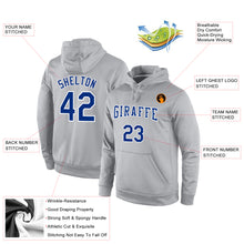 Laden Sie das Bild in den Galerie-Viewer, Custom Stitched Gray Royal Sports Pullover Sweatshirt Hoodie
