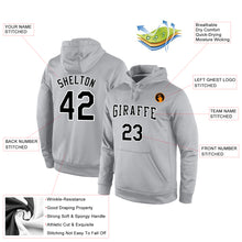 Load image into Gallery viewer, Custom Stitched Gray Black-White Sports Pullover Sweatshirt Hoodie
