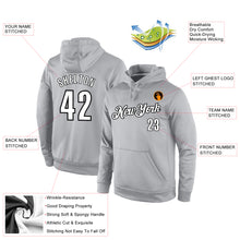 Laden Sie das Bild in den Galerie-Viewer, Custom Stitched Gray White-Black Sports Pullover Sweatshirt Hoodie
