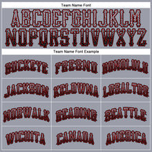 Load image into Gallery viewer, Custom Gray Black-Red Authentic Drift Fashion Baseball Jersey
