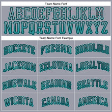 Load image into Gallery viewer, Custom Gray Teal-Black Authentic Drift Fashion Baseball Jersey
