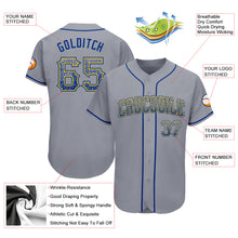 Load image into Gallery viewer, Custom Gray Royal-Gold Authentic Drift Fashion Baseball Jersey
