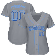Load image into Gallery viewer, Custom Gray Light Blue-Royal Authentic Drift Fashion Baseball Jersey
