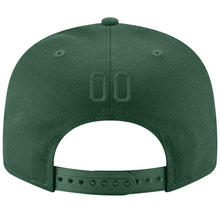 Load image into Gallery viewer, Custom Green Green-Gold Stitched Adjustable Snapback Hat
