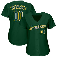 Load image into Gallery viewer, Custom Green Green-Gold Authentic Baseball Jersey
