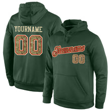 Load image into Gallery viewer, Custom Stitched Green Camo-Red Sports Pullover Sweatshirt Hoodie
