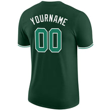 Load image into Gallery viewer, Custom Green Kelly Green-White Performance T-Shirt
