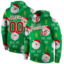 Laden Sie das Bild in den Galerie-Viewer, Custom Stitched Green Red-White Christmas 3D Sports Pullover Sweatshirt Hoodie
