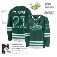 Load image into Gallery viewer, Custom Green Kelly Green-White Hockey Jersey
