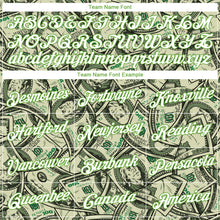 Load image into Gallery viewer, Custom Stitched Green Neon Green-White 3D Pattern Design Dollar Sports Pullover Sweatshirt Hoodie
