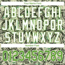 Load image into Gallery viewer, Custom Stitched Green Neon Green-White 3D Pattern Design Dollar Sports Pullover Sweatshirt Hoodie
